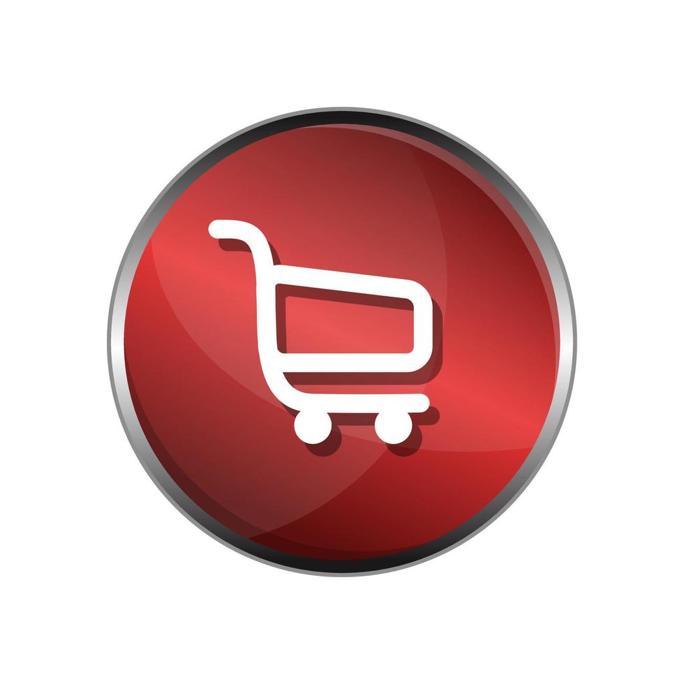 3D Shopping cart icon Vecktor vector