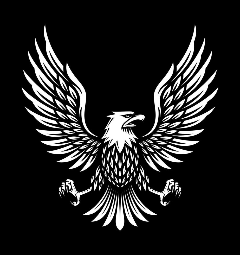 eagle symbol illustration on vintage style vector