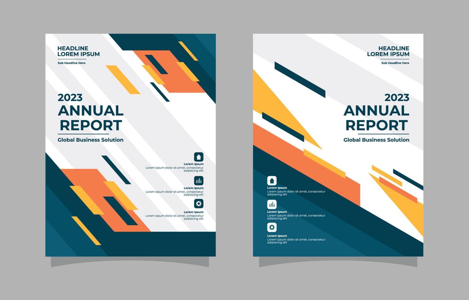 diseño de plantilla de negocio de informe anual vector
