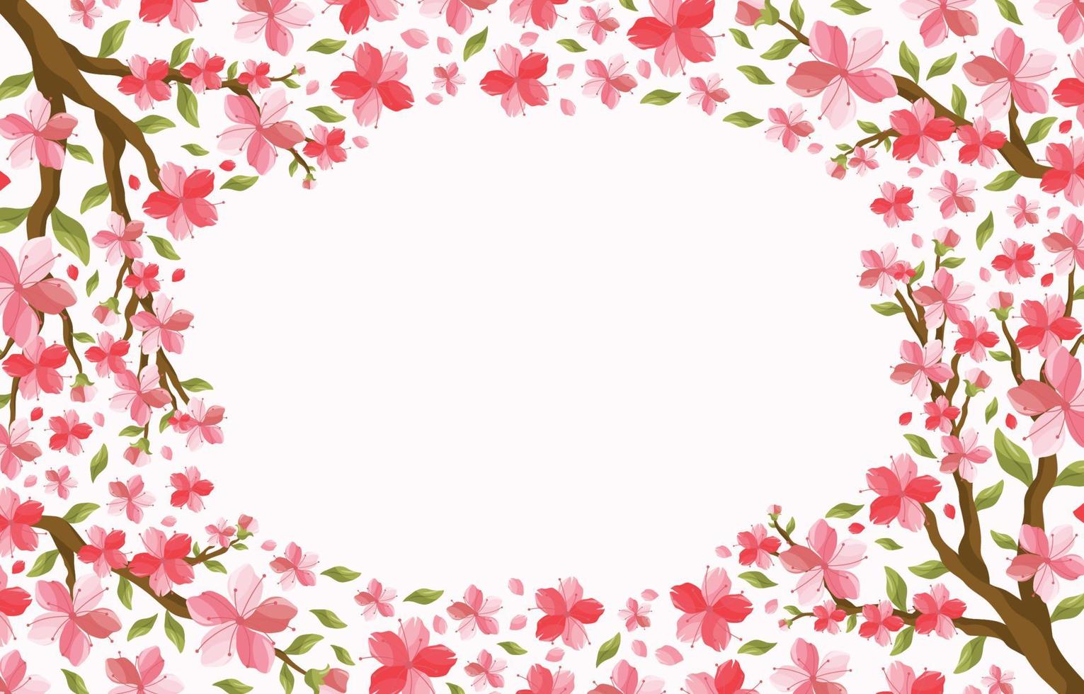 Peach Blossom Blooming Flower Background vector