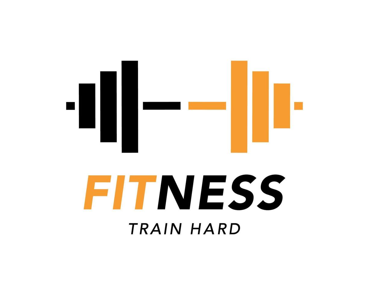 Fitness gym logo sign, bodybuilding club vector