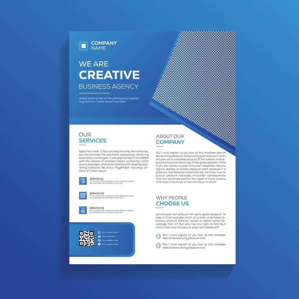 plantilla de diseño de volante corporativo y empresarial profesional creativo vector