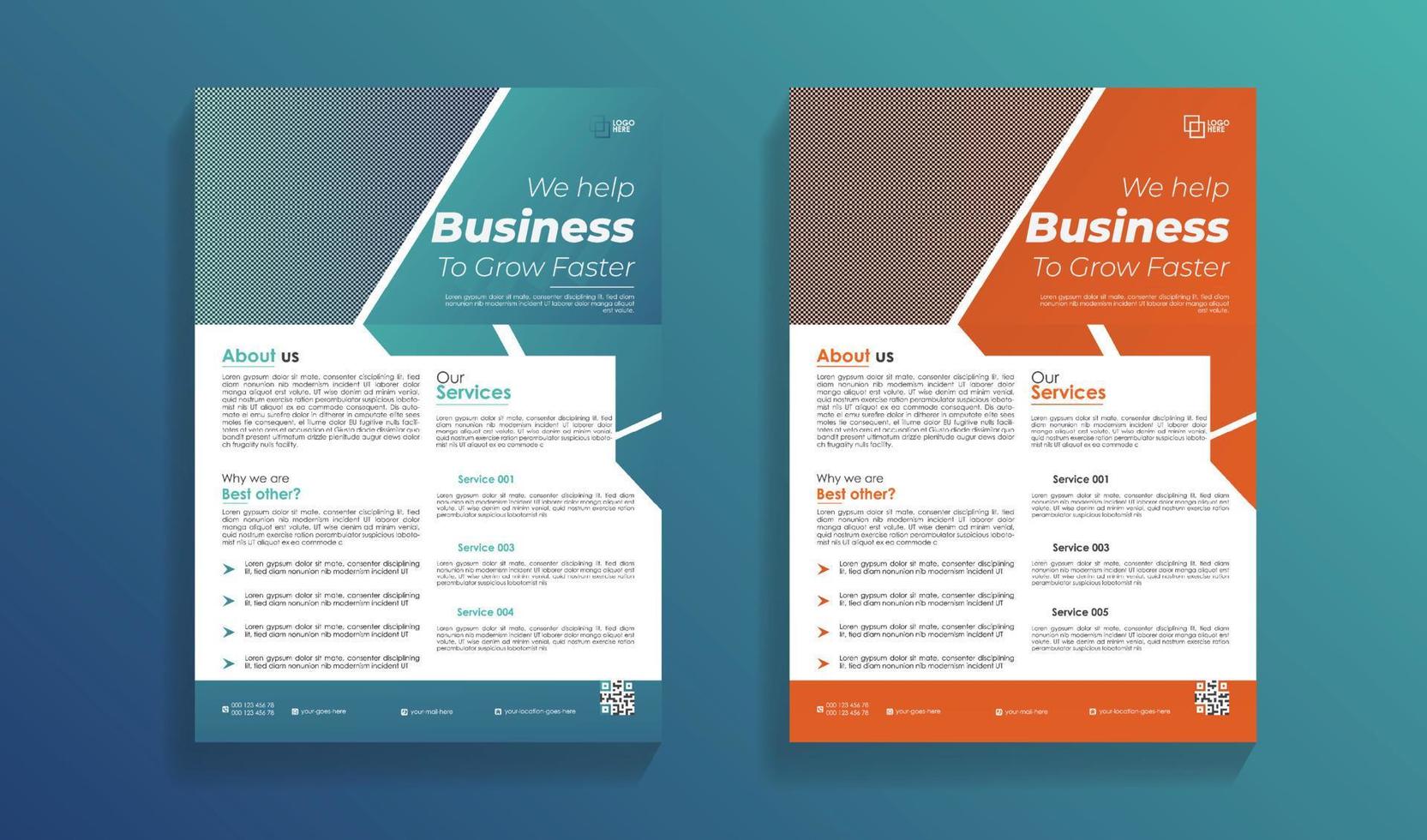 Creative professional Business and Corporate flyer design template vector