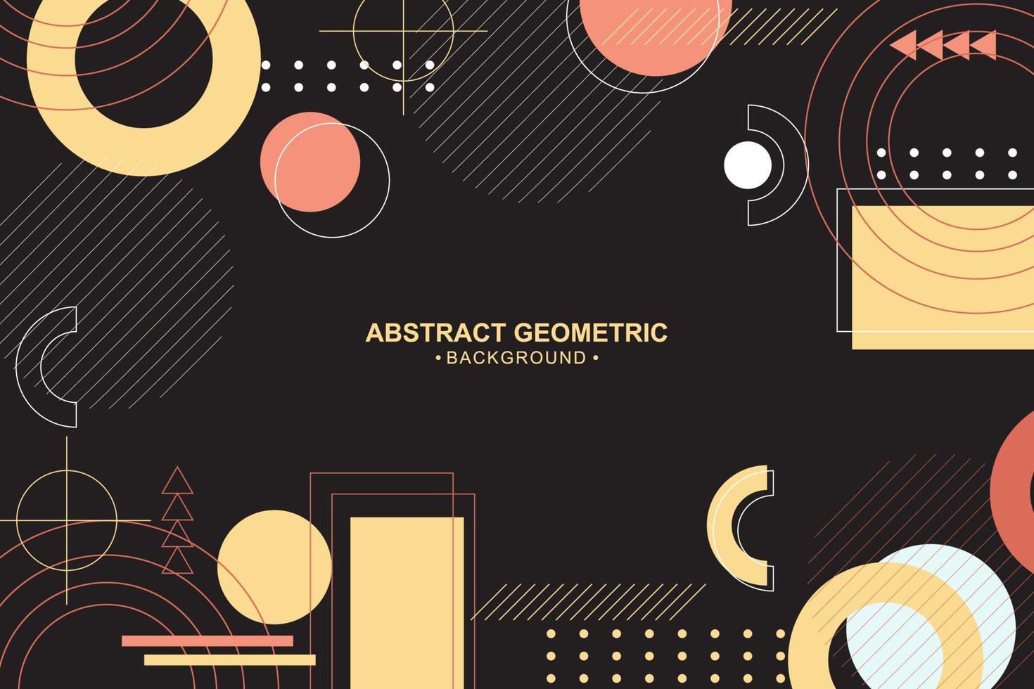 fondo geométrico colorido abstracto en diseño plano vector