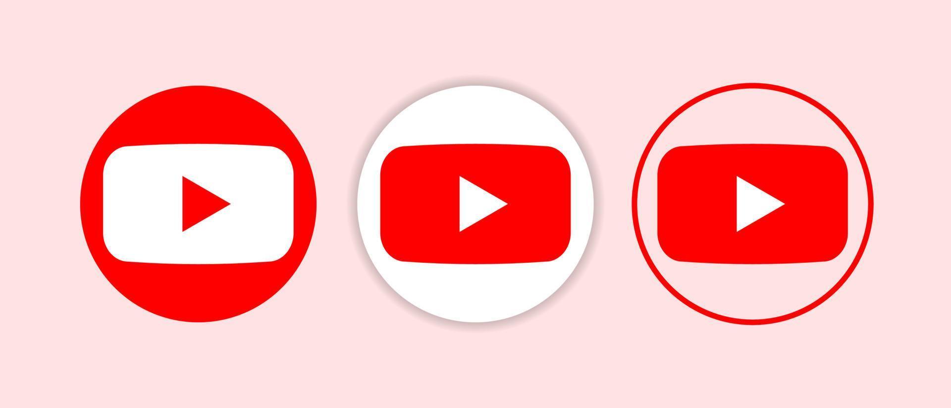 logotipo de icono de youtube vector