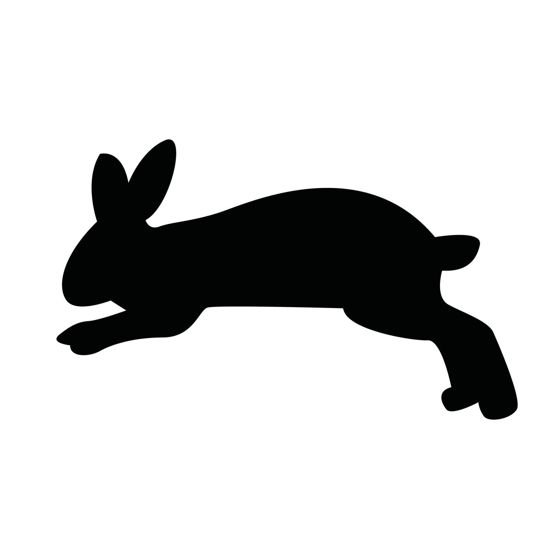 rabbit running silhouette vector design 17216359 Vector Art at Vecteezy