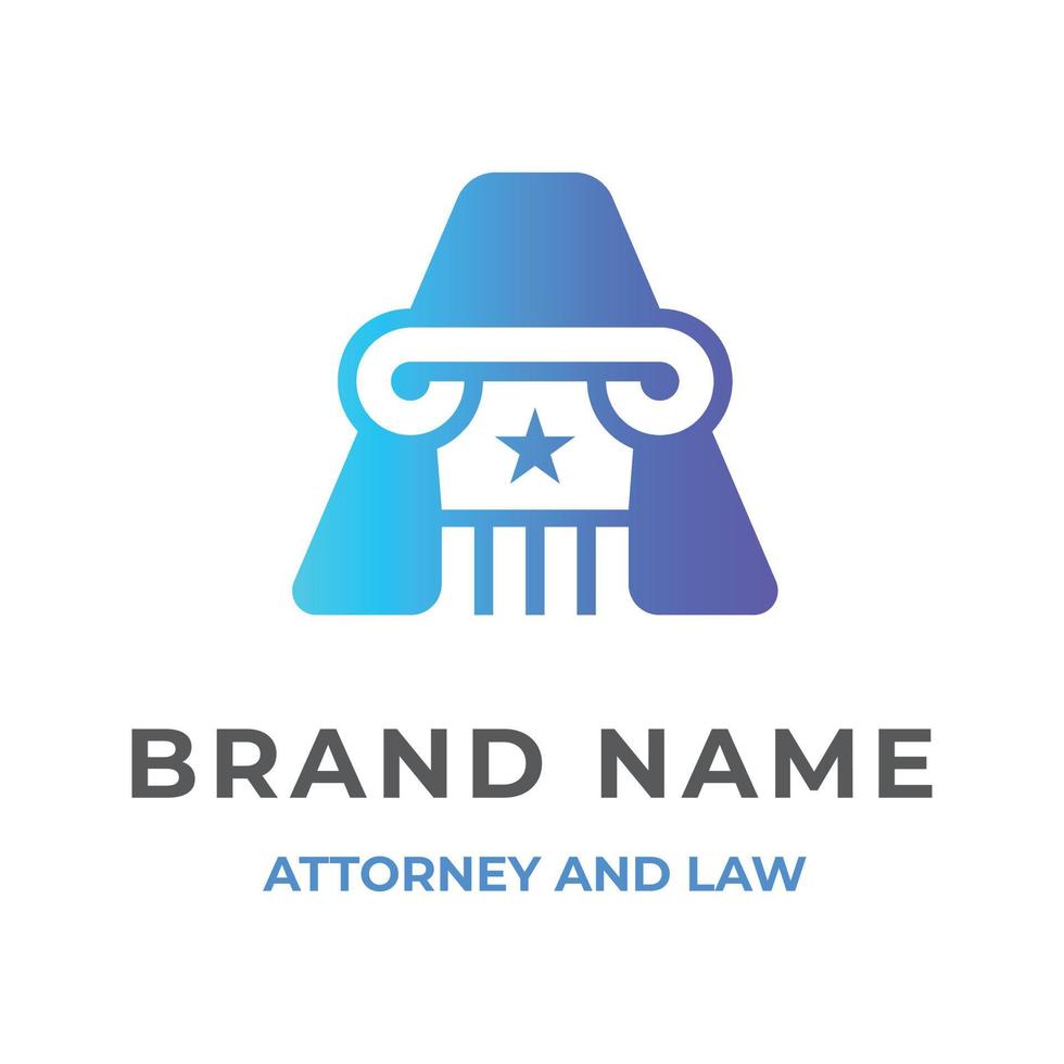 logotipo de abogado con estilo de elemento creativo premium vector