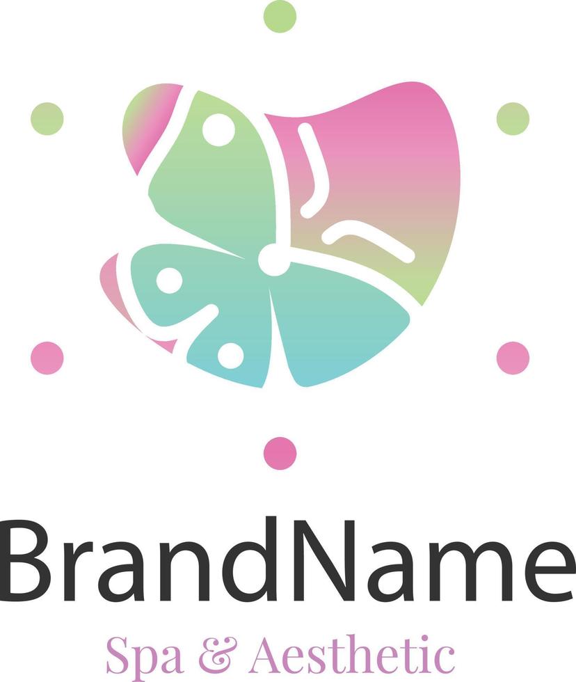 Logo template with spa and beauty theme. Abstract floral design. Creative symbol line. Universal icon. Lotus sign. Simple logotype template for premium business. Vector illustration.