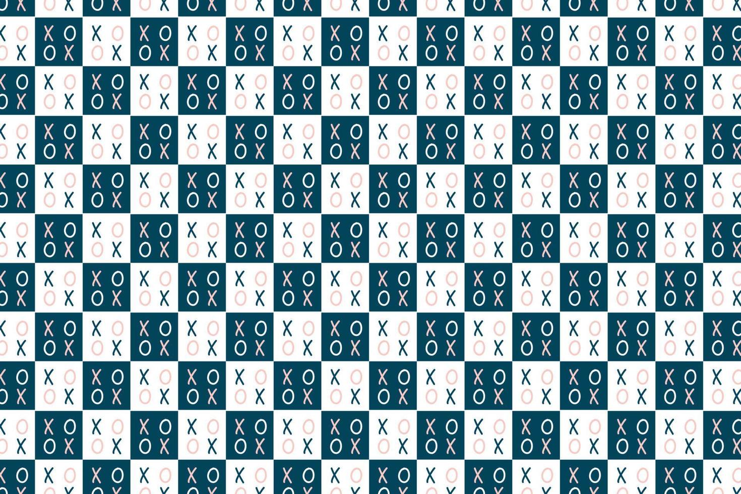 Textured pattern with XO geometric elements, abstract background, vector pattern for design.