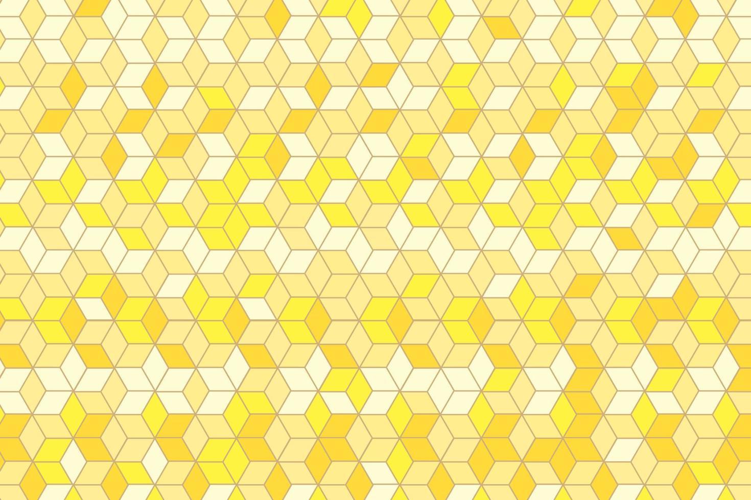 Pattern with geometric elements in dark to light yellow tones, abstract background, vector pattern for design