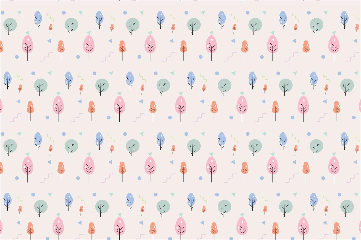 pattern with simple tree elements abstract pattern vector background for design