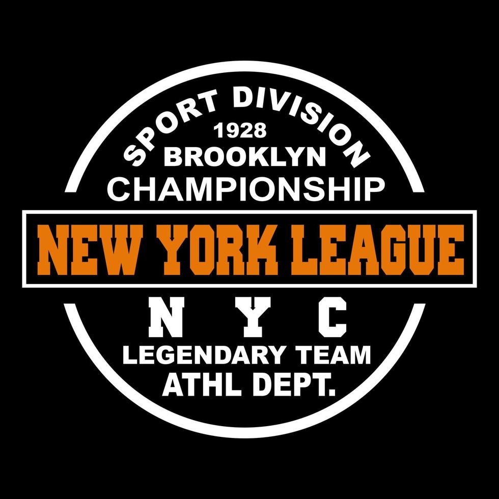 logotipo deportivo vectorial diseño de la liga de nueva york vector