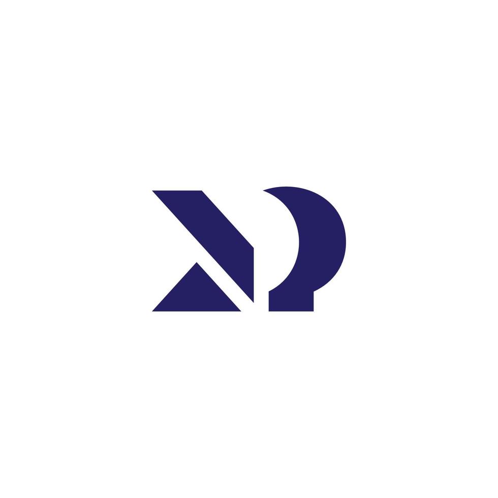 letter mp simple geometric design curve line logo vector