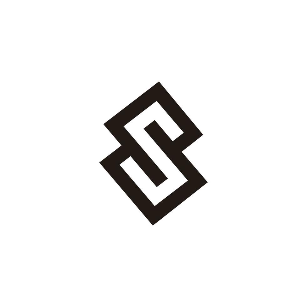 letter s outline infinity geometric design symbol logo vector