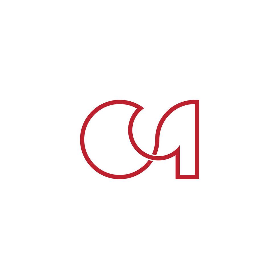 letter c q simple infinity overlapping design vectors