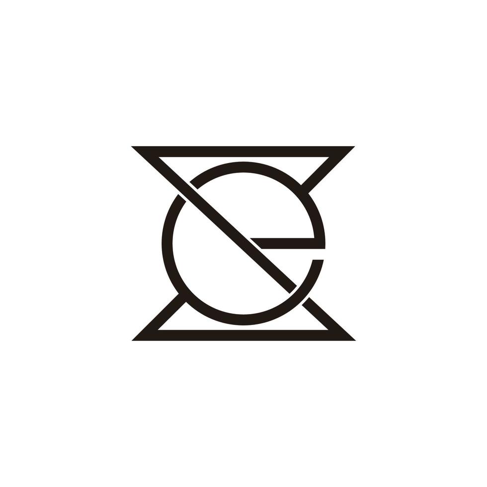vector de logotipo de línea superpuesta vinculado a la letra abstracta se