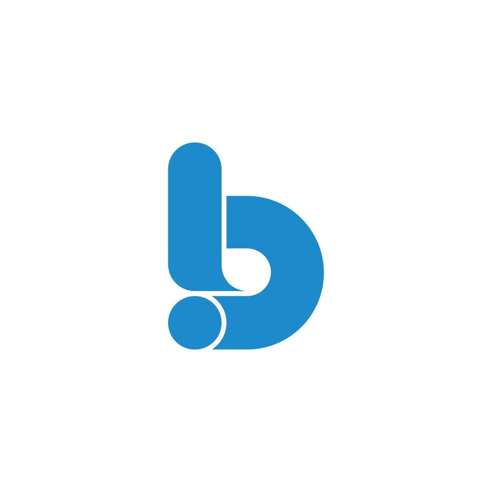 letter ib simple geometric design unique logo vector