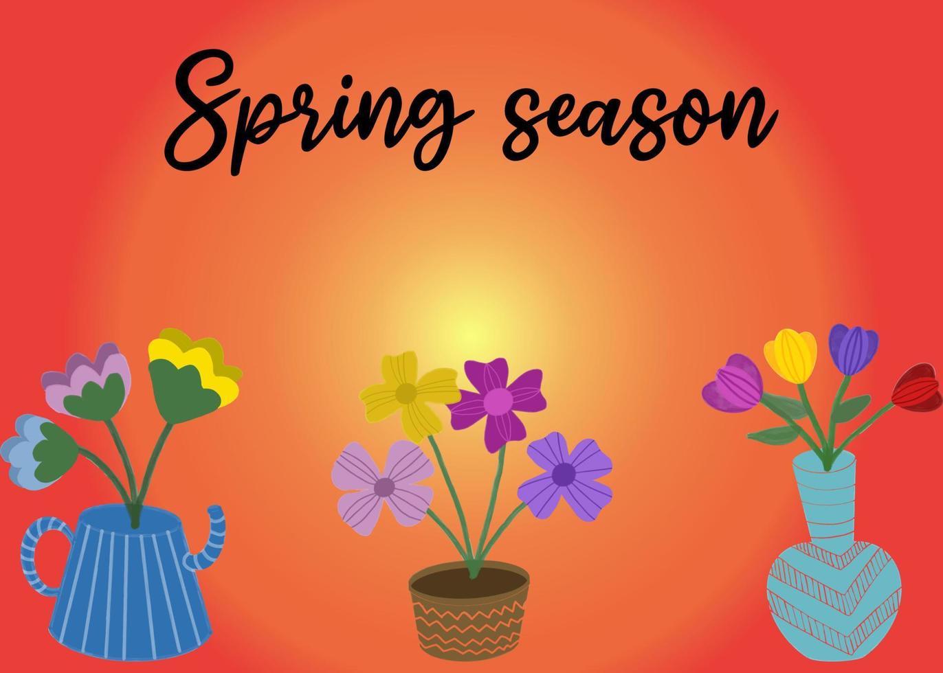 the flower spring vector