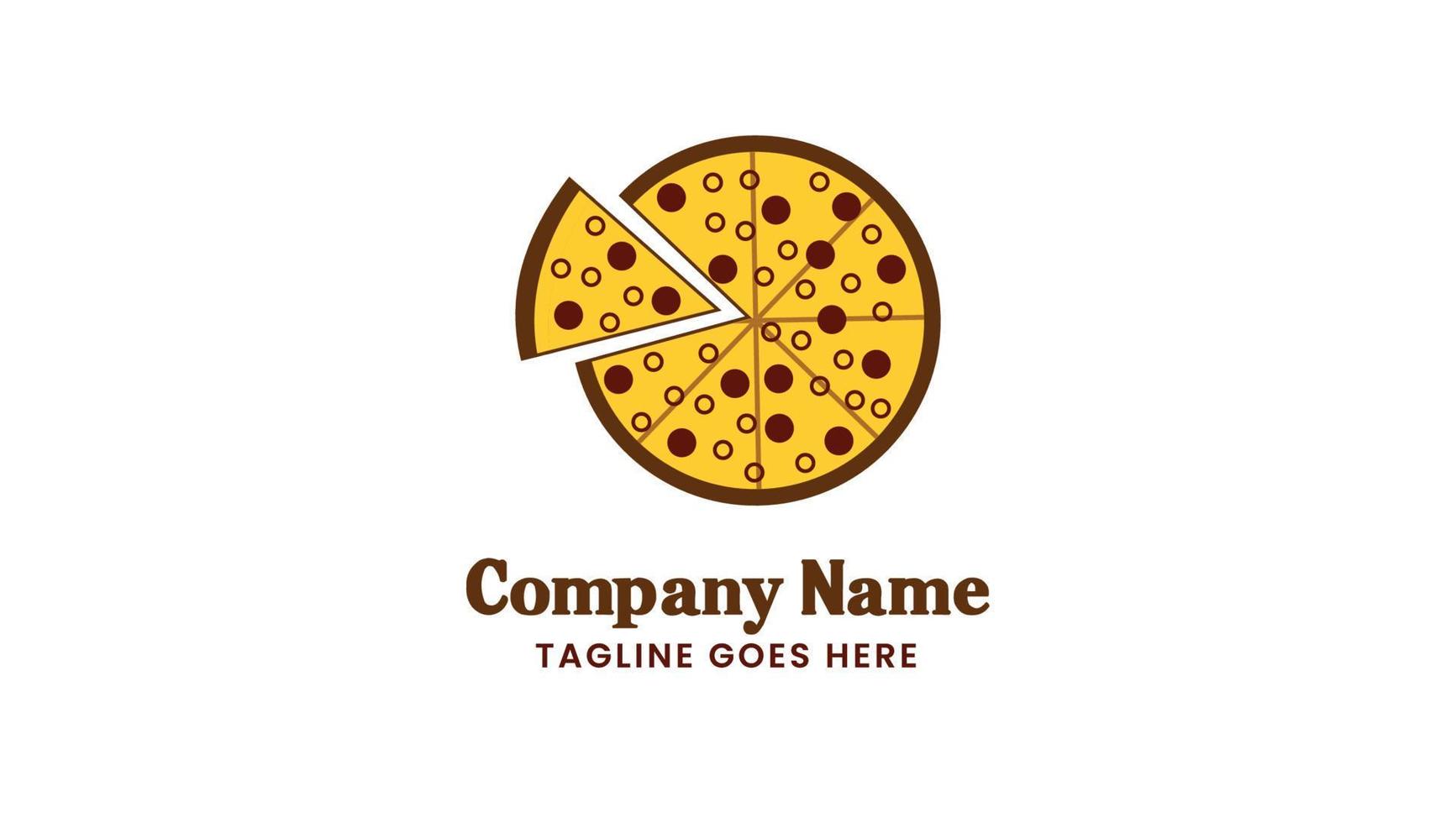 Pizza With Bite Logo vector