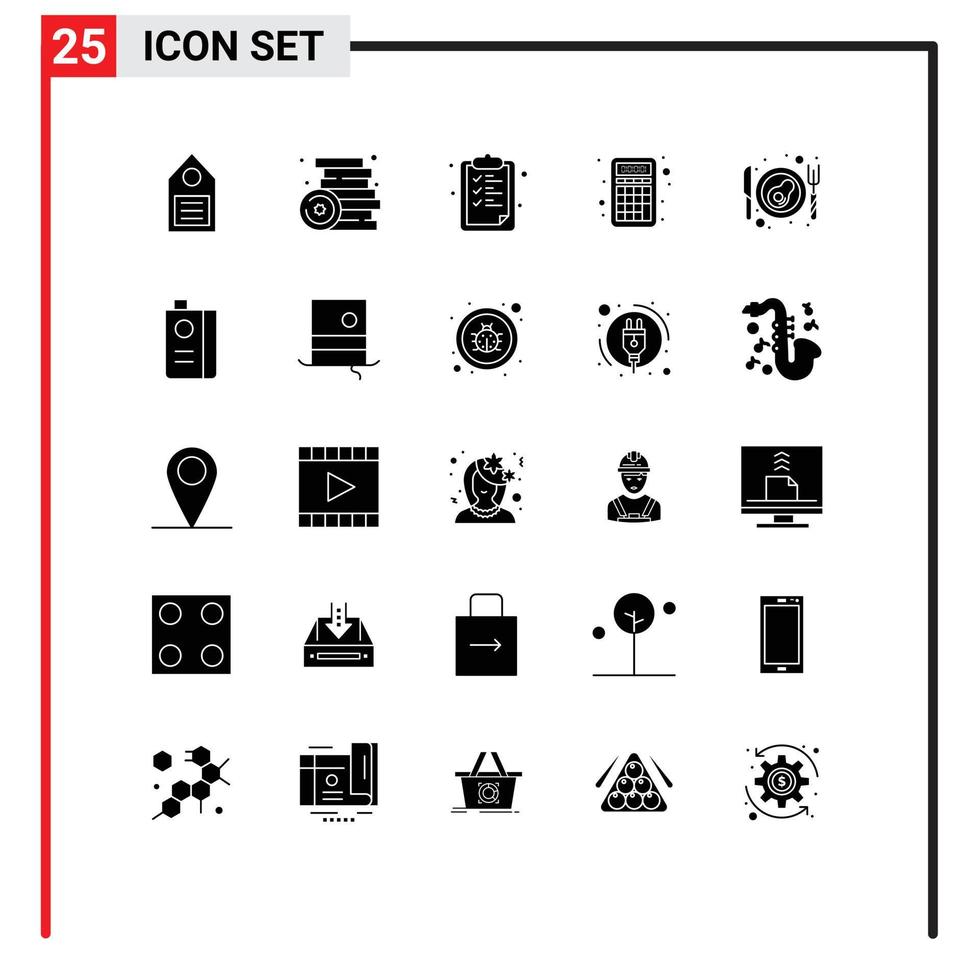 25 Creative Icons Modern Signs and Symbols of education calculator play accounting school Editable Vector Design Elements