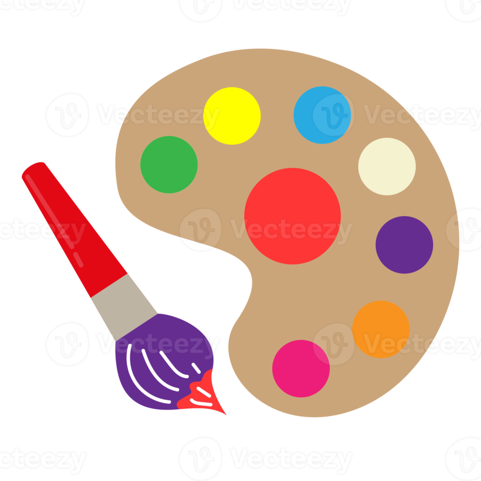 paint palette icon with a paintbrush png