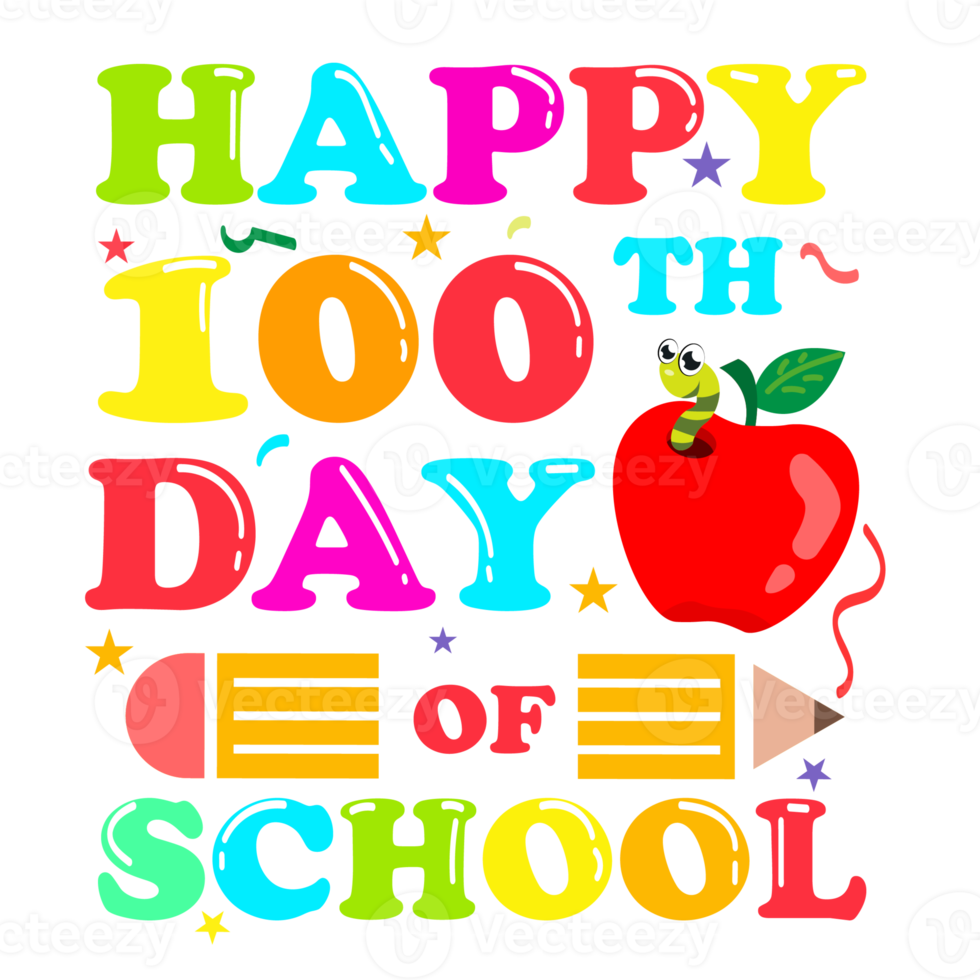 happy 100 th Days of School png