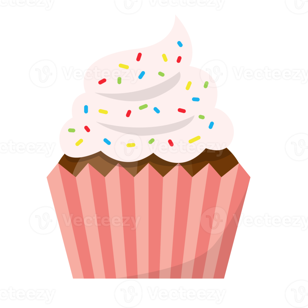 cupcake plat ontwerp dessert icoon png