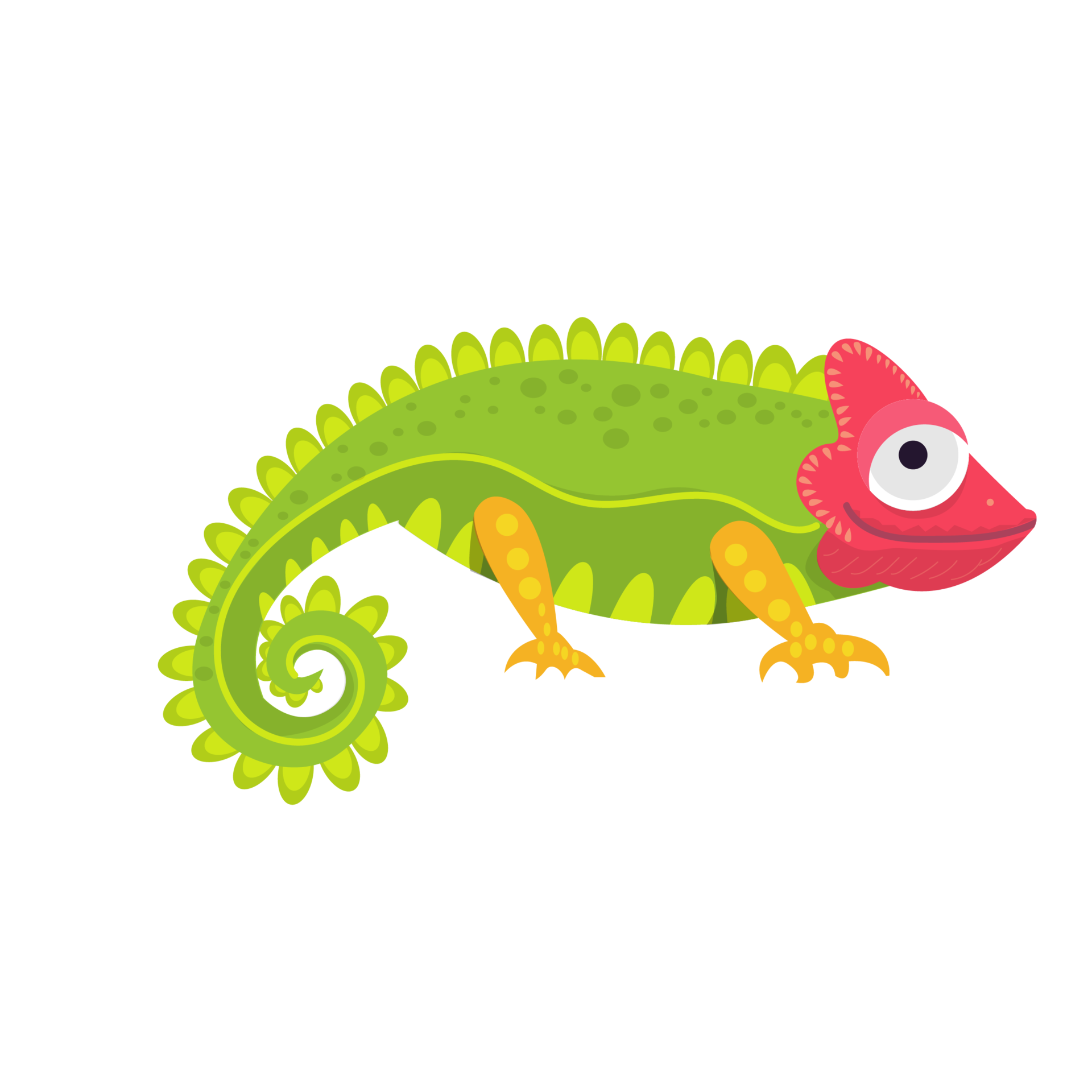 Free cartoon green chameleon element 17216966 PNG with Transparent  Background