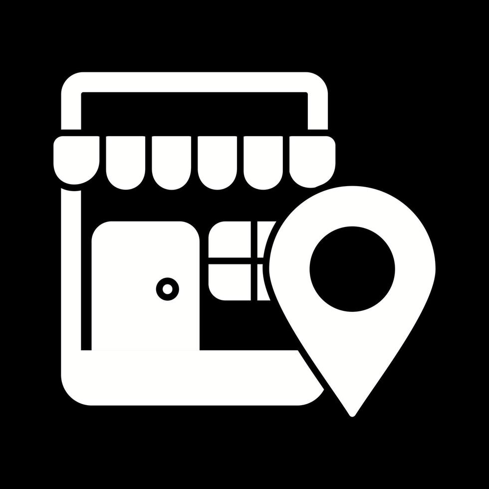 icono de vector de ubicación de tienda