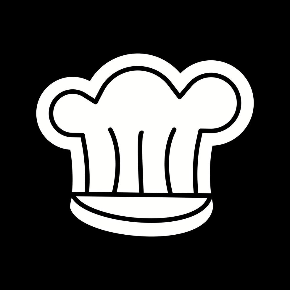 icono de vector de sombrero de chef