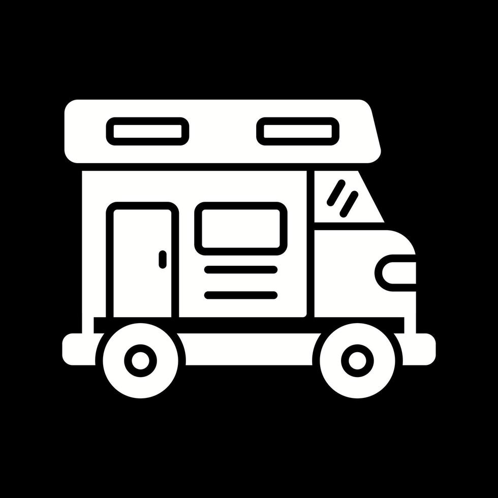 icono de vector de autocaravana