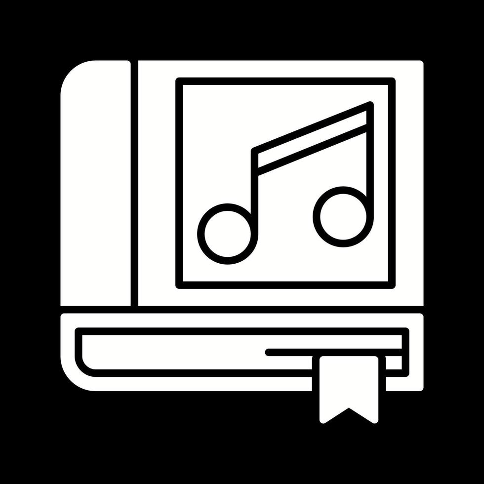 icono de vector de libro de música