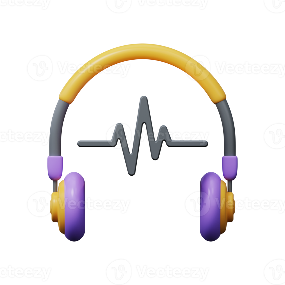 Headphones. Music listening icon png