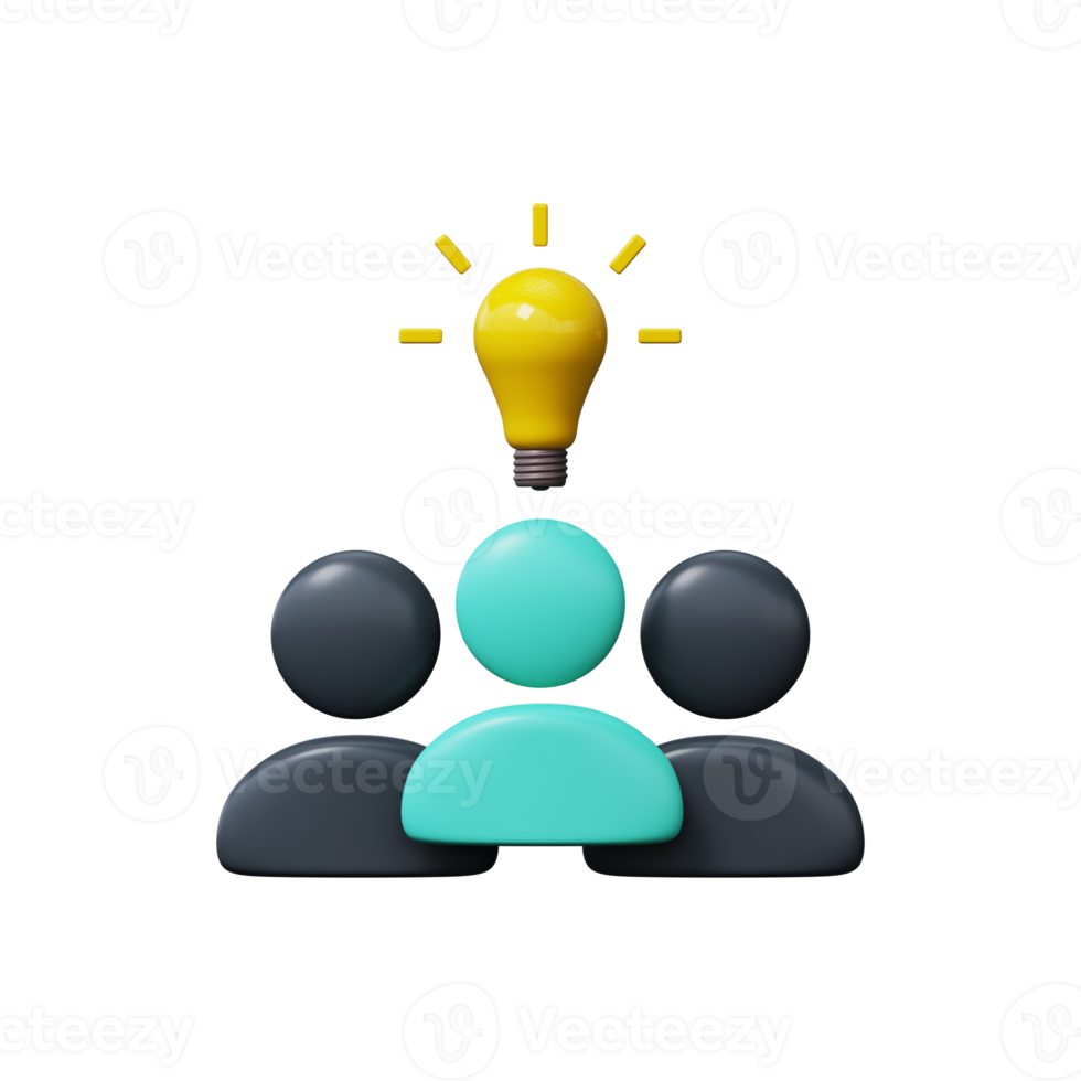 cooperazione idea icona 3d rendere png
