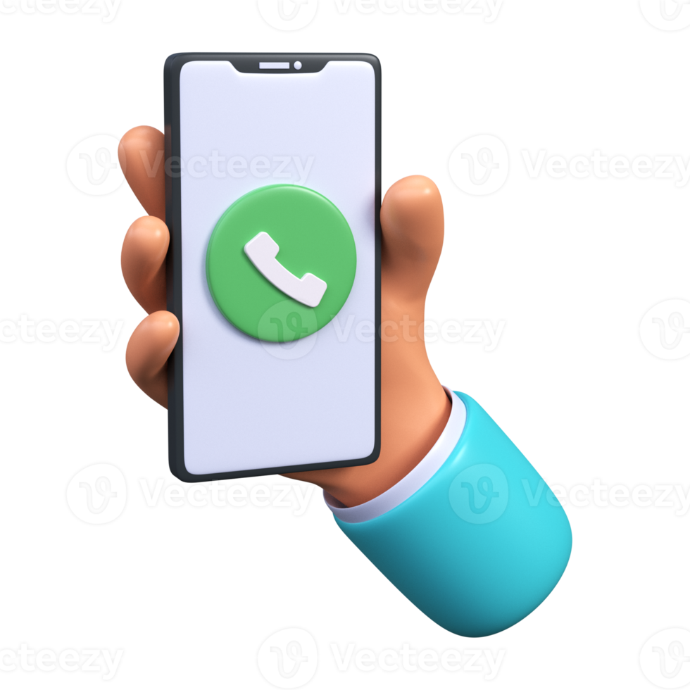 Make a phone call 3d png