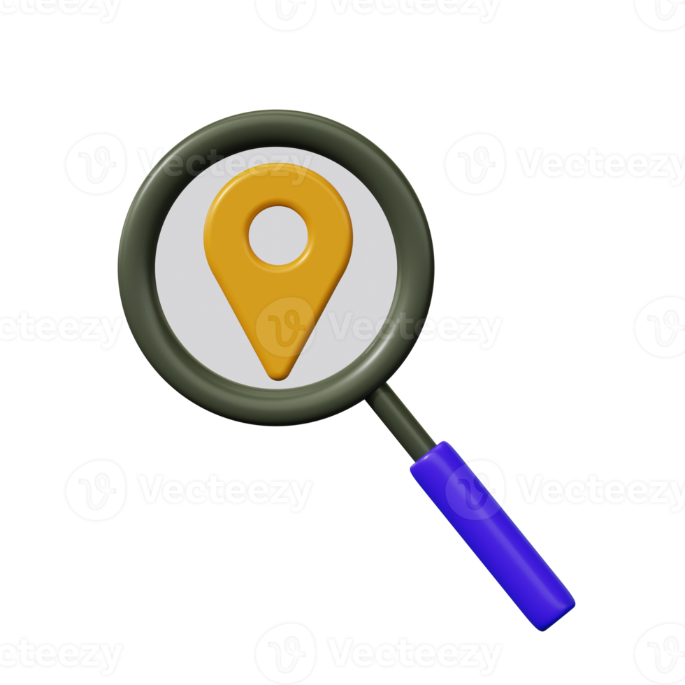 Location tracking track map 3d render png