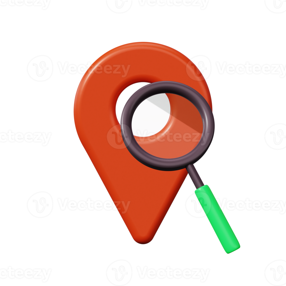 Find address 3d render png