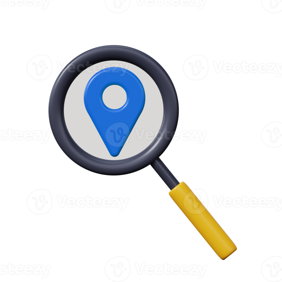 Location search 3d render png