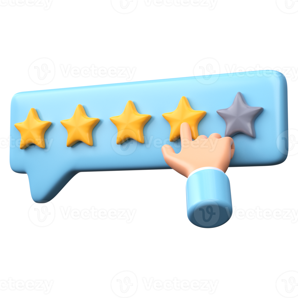 Four Stars Rating, positive feedback png