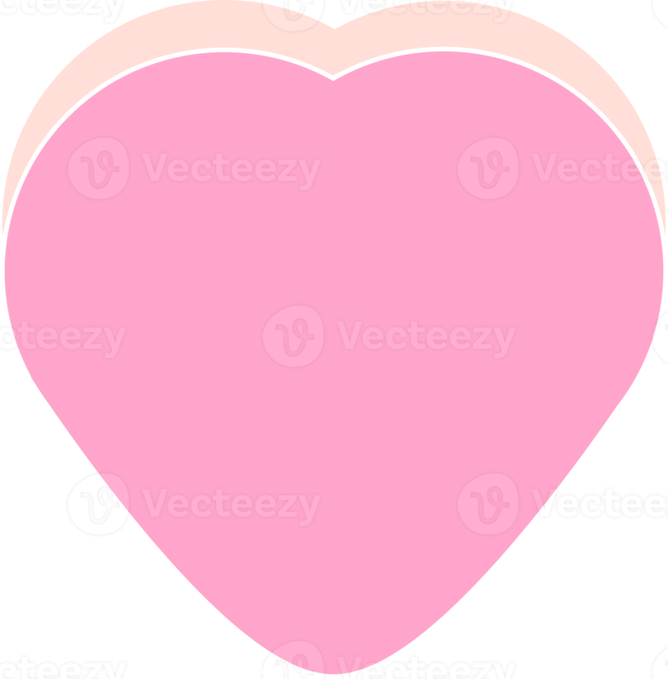 cute pastel heart sticker decoration png