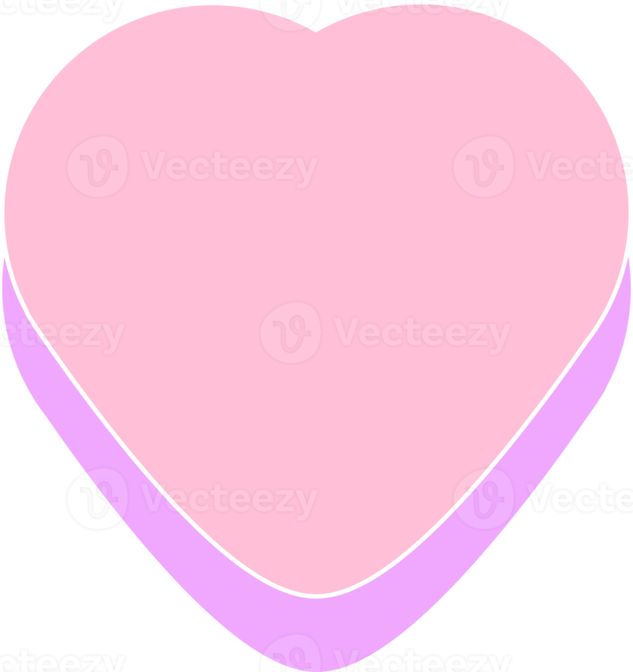 cute pastel heart sticker decoration png