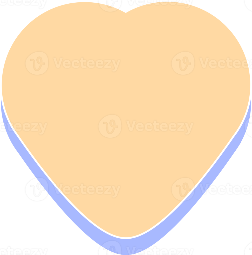 cute pastel heart sticker decoration png