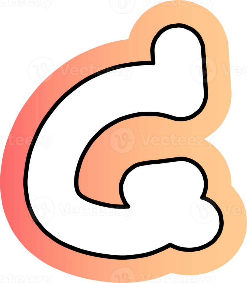 mignon lettre main dessiner alphabet png