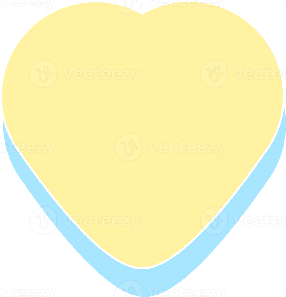 cute pastel heart sticker decoration png