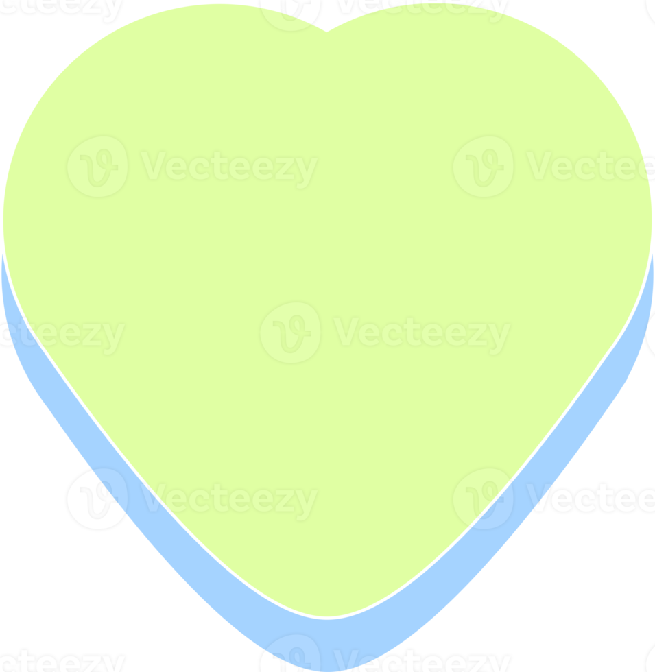 cute pastel heart sticker decoration png