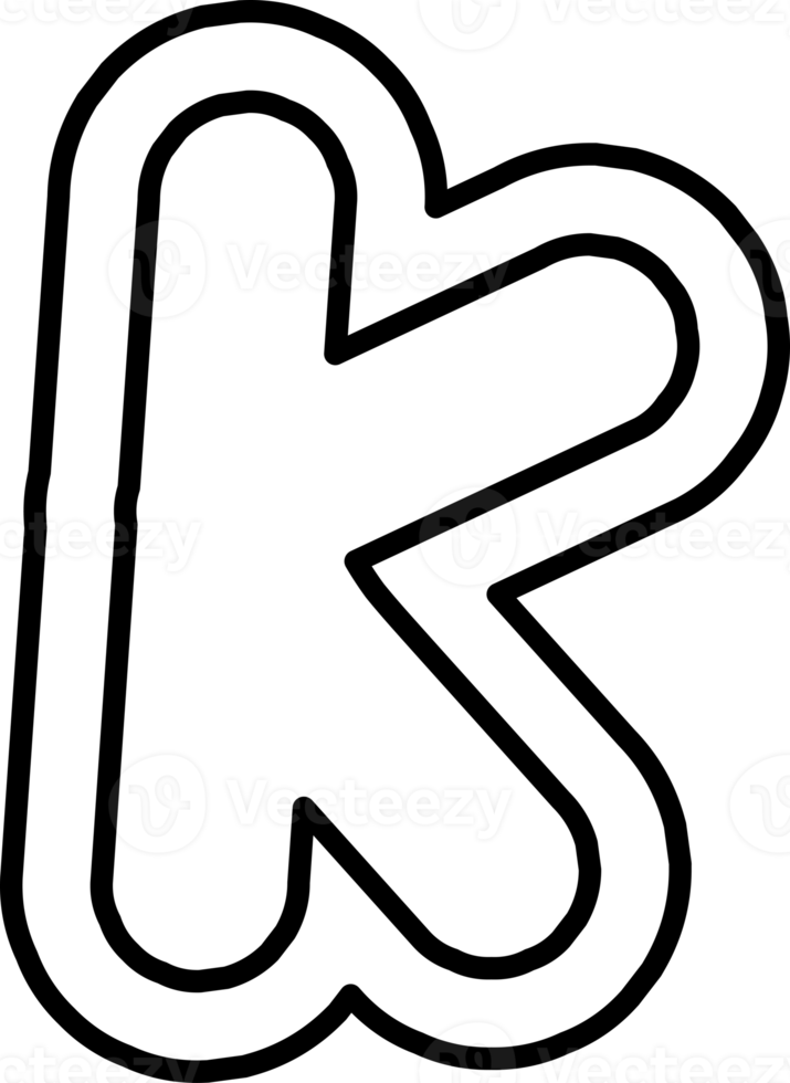 cute puffy black and white letter hand draw alphabet 17217485 PNG