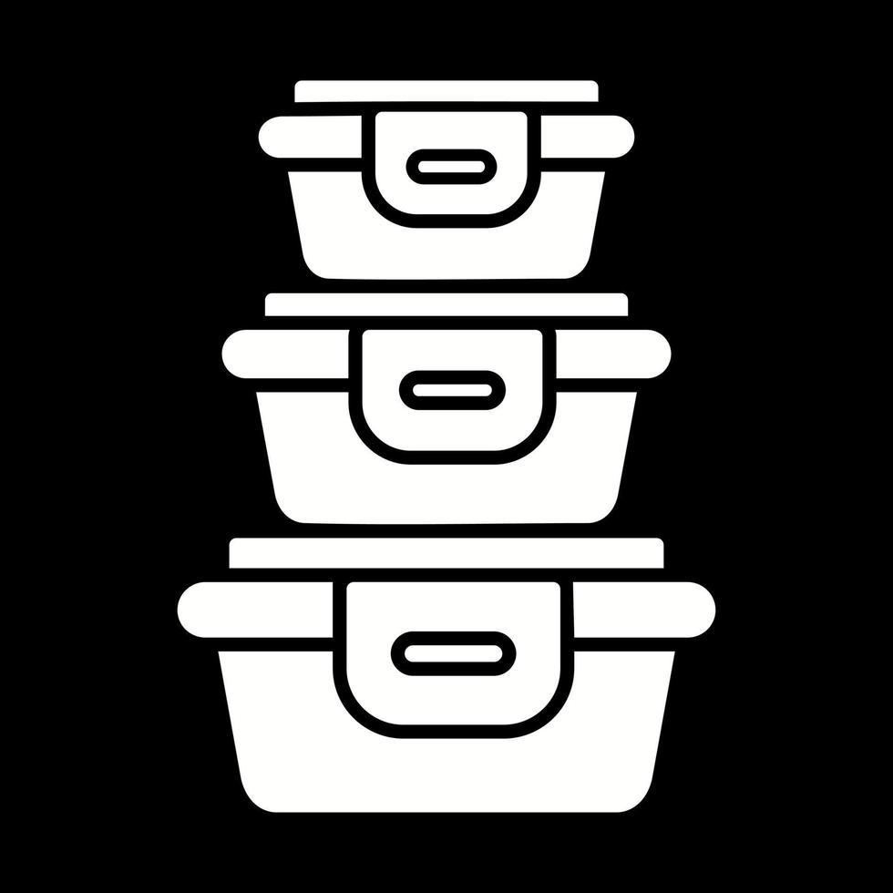 Plastic Food Container Vector Icon