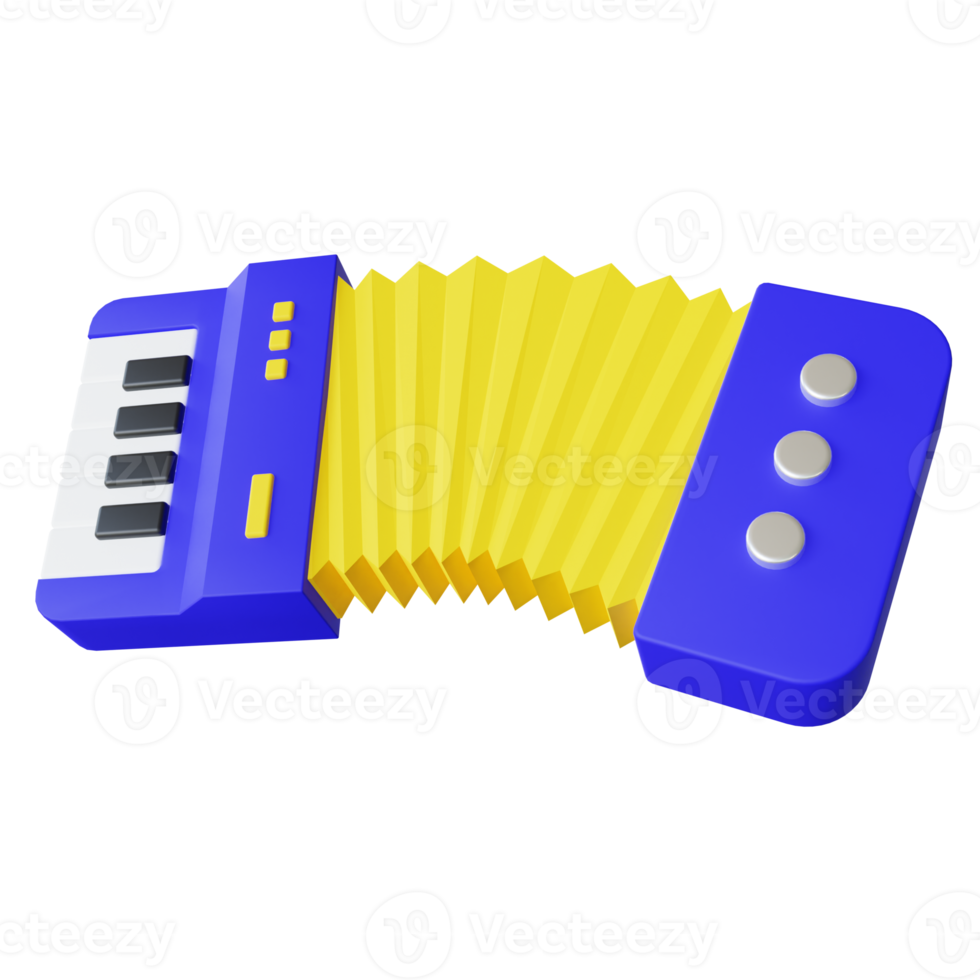 Accordion 3d icon png