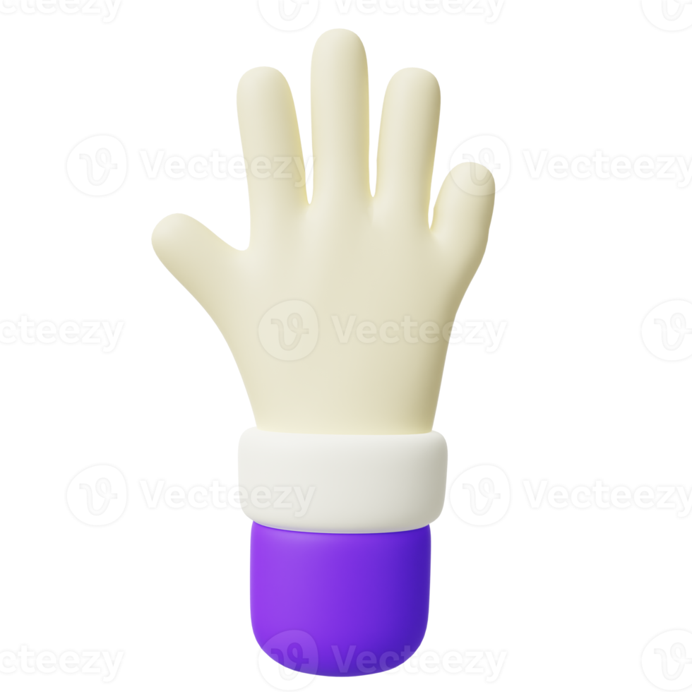 3d illustration of hand doing vote gesture png