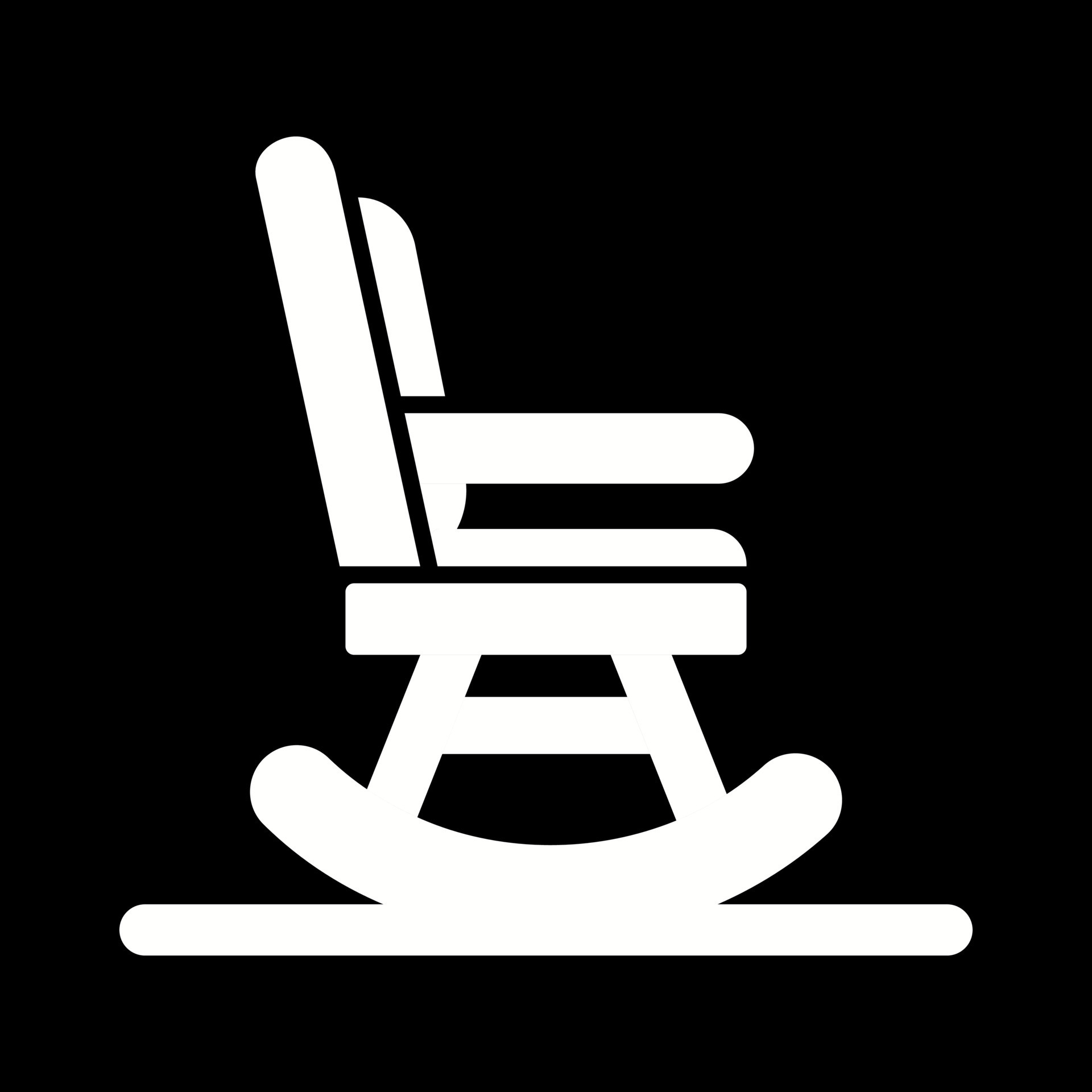 Rocking Chair Vector Icon 17217832 Vector Art at Vecteezy